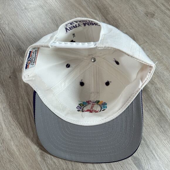 Vintage‎ Woodstock Hippies Snapback Hat White Wool Blend USA MiLB Baseball Cap - Picture 3 of 12
